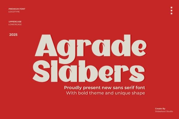 Agrade Slabers: Bold Typeface for Crafters