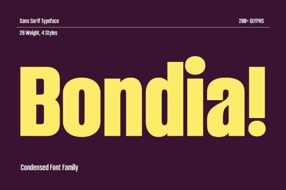 Bondia: A Modern Condensed Sans Serif for Editorial Design