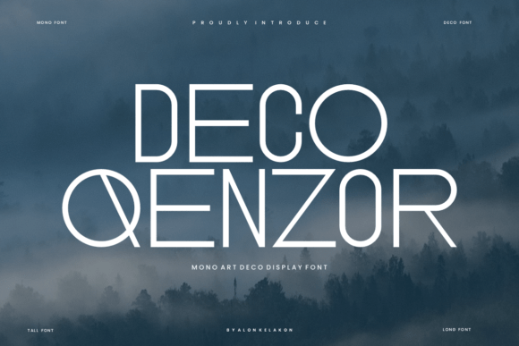 Deco Qenzor: A Stylish Sans Serif Typeface for Modern Editorial Design