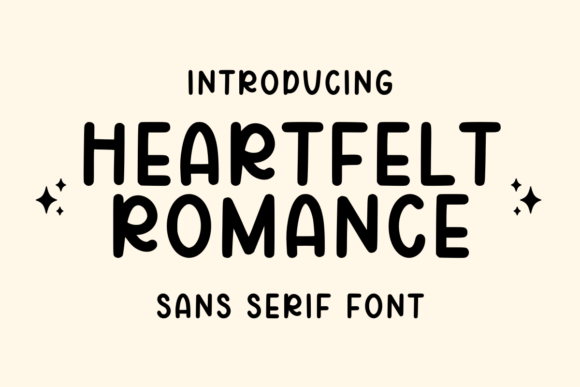 Heartfelt Romance: A Modern Sans Serif Font for Makers