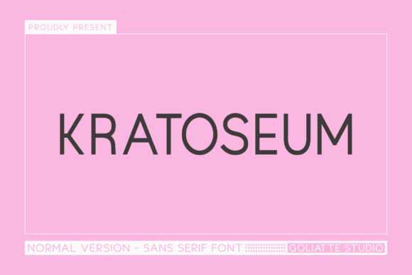 Kratoseum: A Bold Sans Serif Typeface for Editors