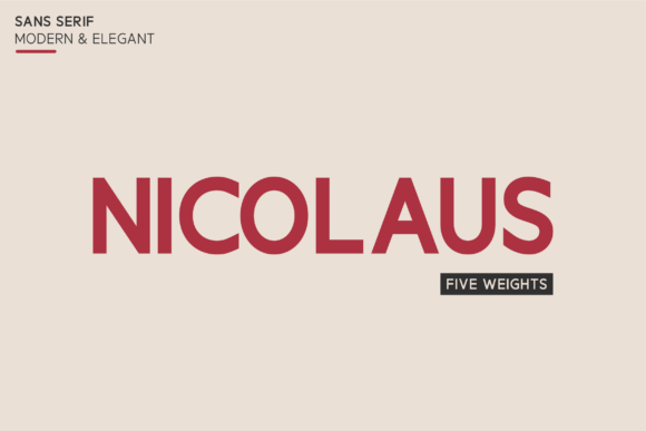 Nicolaus: The Elegant Sans Serif Font for Modern Brands