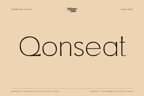 Qonseat: A Geometric Display Sans Serif for Brands