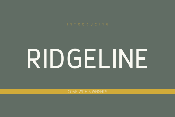 Ridgeline Font: A Modern Sans Serif for Campaigns