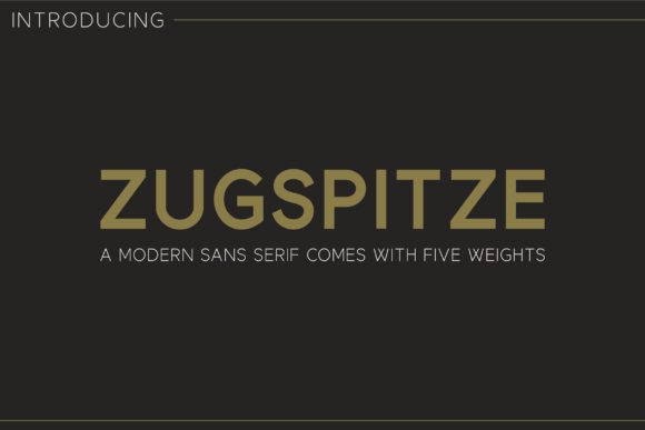 Zugspitze: A Modern Sans Serif Font for Editorial Design